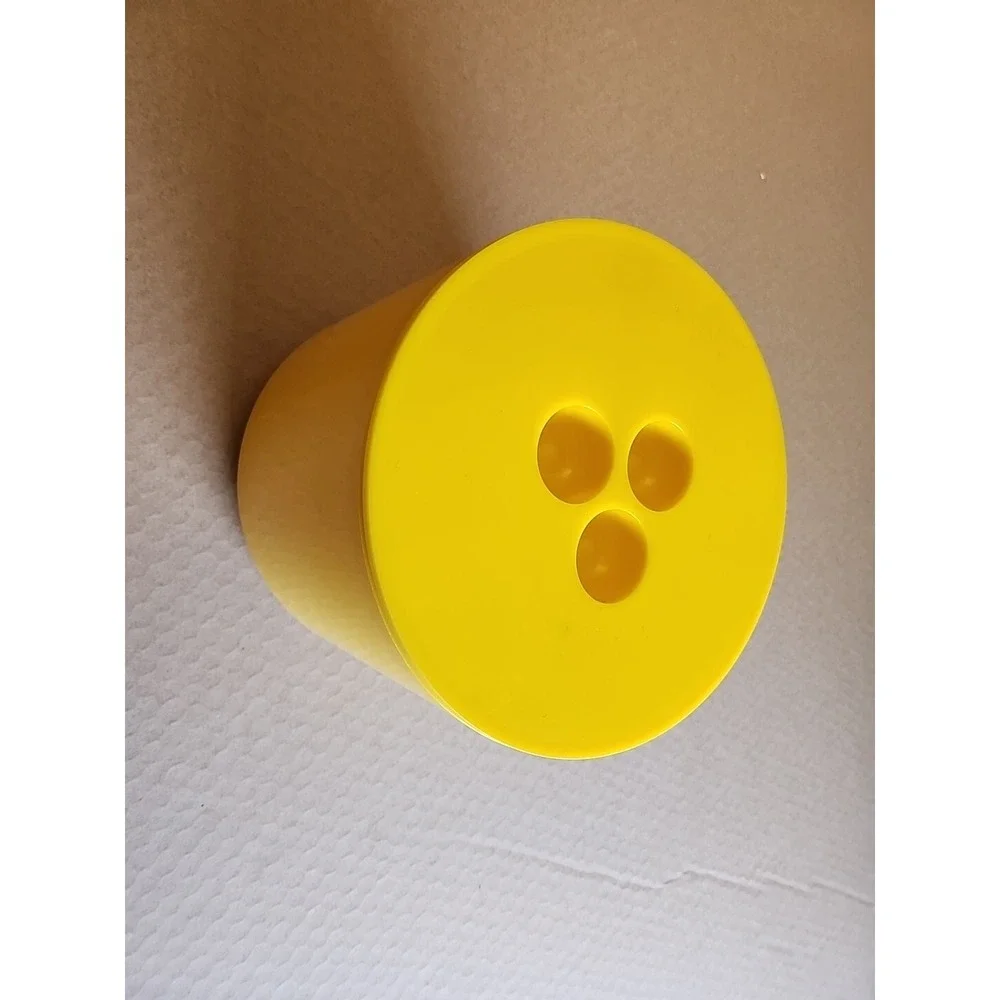 Vintage 1970's Habitat Crayonne Plastic‎ Ice Bucket Storage Container Yellow